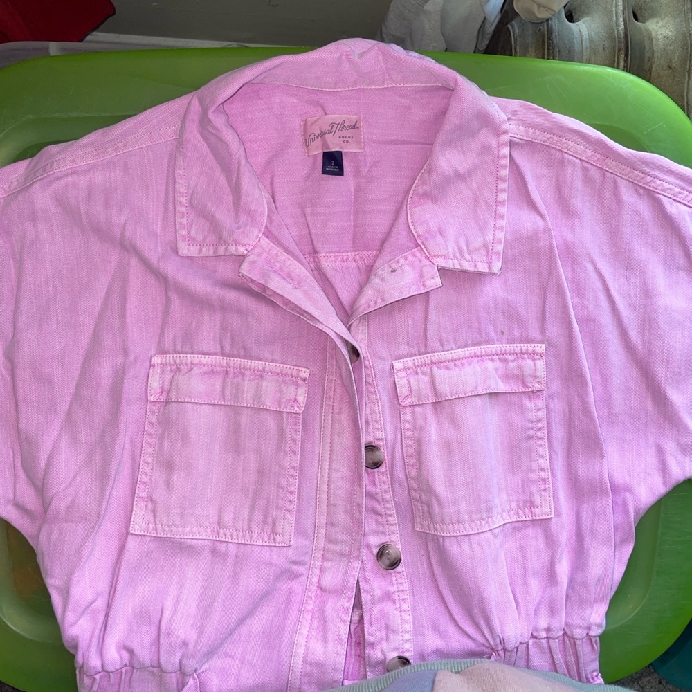 Universal Thread Pink Dolman Sleeve Jumpsuit